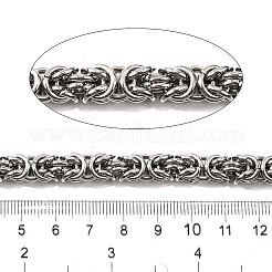 304ステンレス鋼ノットリンクチェーンチェーン  溶接されていない  スプールで  ステンレス鋼色  7.5x8mm&nbsp;CHS-K017-05P