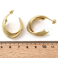 Twist C-Shaped 201 Stainless Steel Stud Earrings&nbsp;EJEW-Z151-08G