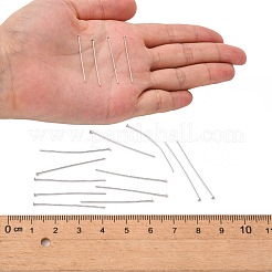 変色防止ジュエリーツールと機器装飾ステンレススチールフラットヘッドピン  ステンレス平頭ピン  30x0.6mm  22ゲージ  ヘッド：1mm&nbsp;X-STAS-E023-0.6x30mm
