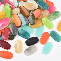100Pcs Oval Imitation Gemstone Acrylic Beads&nbsp;OACR-SP0001-65