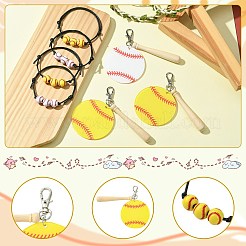 8Pcs Acrylic & Wood Pendant Decoration&nbsp;HJEW-CJ00052