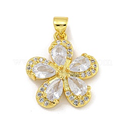 Rack Plating Brass Micro Pave Cubic Zirconia Pendants&nbsp;KK-G513-93G