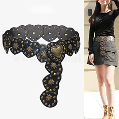Vintage Alloy with Imitation Leather Chain Belts&nbsp;FS-WG26C2E-02