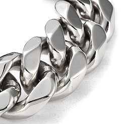 Non-Tarnish 304 Stainless Steel Cuban Link Chains Bracelets for Men & Women&nbsp;BJEW-D031-21C-P