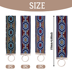 3Pcs Vintage Polyester Ribbon Keychain&nbsp;KEYC-TAC00048