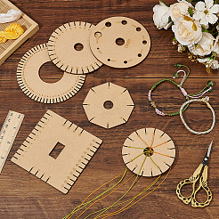 1 Set 6Pcs Wooden Bracelet Knitting Loom Boards&nbsp;TOOL-BC0002-99