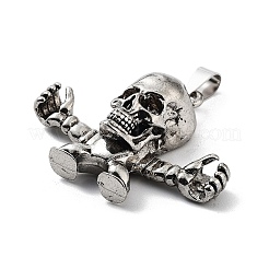 合金のチベット風チャーム  スカルチャーム  スカル  35.5x44x13mm  穴：8x4.5mm&nbsp;TIBE-L012-040AS-14