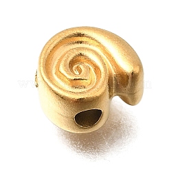 304ステンレススチールビーズ  渦  イオンプレーティング（ip）  ゴールドカラー  7.5x7x4mm  穴：1.8mm&nbsp;STAS-Z160-35G
