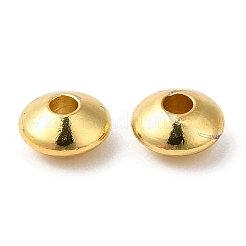 真鍮ビーズ  カドミウムフリー＆鉛フリー  ロンデル  長持ちメッキ  ゴールドカラー  5x2mm  穴：1.6mm&nbsp;LS-KK-B073-02C-G