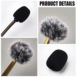 6Pcs Polyester Microphone Pompom Ball Cover&nbsp;AJEW-CN0004-91