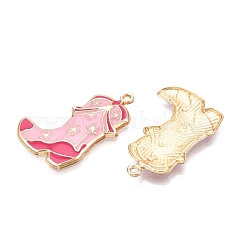 Rack Plating Alloy Enamel Pendants&nbsp;ENAM-N056-384KCG-01