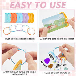 1 Bag Rectangle Platic Card Holder&nbsp;AJEW-JOY0002-024