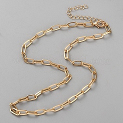 3Pcs 3 Styles Brass Chain Stackable Nacklaces Set&nbsp;NJEW-WH20004-07G
