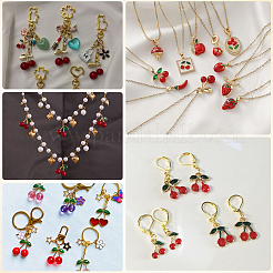 DIY Cherry Pendants Findings Kits&nbsp;DIY-BM0001-07