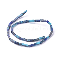 Assembled Synthetic Gold Line Turquoise and Natural Lapis Lazuli Beads Strands&nbsp;G-D0006-B01