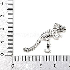 合金のチベット風チャーム  恐竜  アンティークシルバー  23x31x3mm  穴：3x1.6mm  約421個/1000g&nbsp;TIBE-B003-15AS