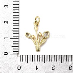 Brass Micro Pave Cubic Zirconia Pendants&nbsp;KK-A278-01B-01G
