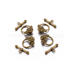 チベット風マンテル  鉛フリー＆カドミウムフリー＆ニッケルフリー  アンティーク黄金  花：18x19mm  バー：4x24mm  穴：2mm&nbsp;GLF0026Y-NF