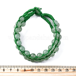 Natural Green Aventurine Round Beaded Multi-strand Bracelets for Men Women&nbsp;BJEW-G743-02D