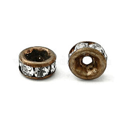 Brass Rhinestone Spacer Beads&nbsp;X-RB-A014-Z4mm-01AB-NF