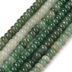 天然石グリーンアベンチュリンビーズ連売り  グレードAB  ロンデル  8x5mm  穴：1.2mm  約70~74個/連  14.76~15.08インチ（37.5~38.3cm）&nbsp;G-D481-03B