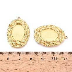 304 Stainless Steel Pendant Cabochon Settings&nbsp;STAS-T067-21G