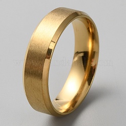304 Stainless Steel Plain Band Rings for Woman Men&nbsp;RJEW-WH0017-09D-G