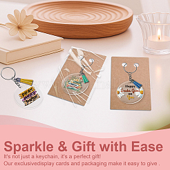 Flower Theme DIY Blank Oval Acrylic Keychain Making Kits&nbsp;DIY-GO0002-74