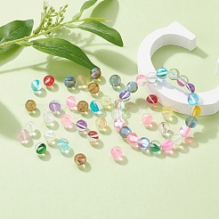 50Pcs 10 Colors Synthetic Moonstone Beads Strands&nbsp;G-YW0001-08