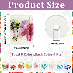 54Pcs Handmade Porcelain Beads&nbsp;PORC-SC0001-26A