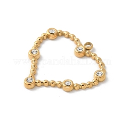 304 Stainless Steel Rhinestone Pendants&nbsp;STAS-Z122-54G-01