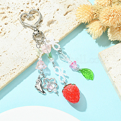 2Pcs Acrylic & Glass Pendant Decorations&nbsp;KEYC-SP0001-31