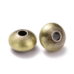 チベットスタイルのブラスビーズ  カドミウムフリー＆鉛フリー  ディスク  ブラッシングアンティークブロンズ  7x4.5mm  穴：2mm&nbsp;KK-P214-08BAB