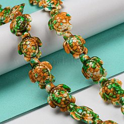 Spray Painted Synthetic Turquoise Beads Strands&nbsp;G-E617-A02-02