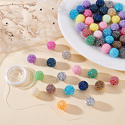 DIY Round AB-Color Resin Rhinestone Beads Bracelets Making Kits&nbsp;DIY-ME0001-21