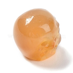 天然石瑪瑙ビーズ  ハロウィンの頭蓋骨  11~11.5x8.5~9x11~11.5mm  穴：0.9~1mm&nbsp;G-C038-01H