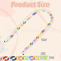 Acrylic Link Chains Bag Extender Chains&nbsp;HJEW-FS00058-03