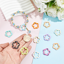 20Pcs Spray Painted Alloy Spring Gate Rings&nbsp;FIND-ME0004-09