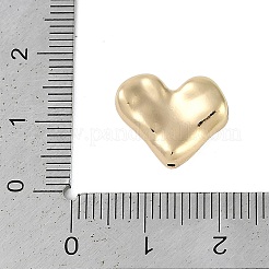 めっき合金ビーズラック  鉛フリー＆カドミウムフリー  ハート  ゴールドカラー  13x15.5x5mm  穴：1.4mm&nbsp;PALLOY-D029-06G-RS
