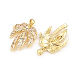Brass Micro Pave Clear Cubic Zirconia Pendants&nbsp;CU-CBA5CB0-10G