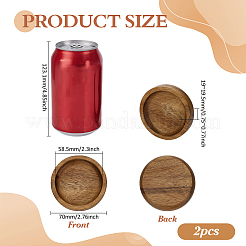 Flat Round Wood Jewelry Plate&nbsp;DJEW-WH0027-06A