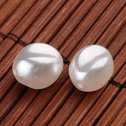 楕円形の模造パールのアクリルビーズ  ミックスカラー  11x9.5mm  穴：1mm  約965個/500g&nbsp;OACR-L004-3379