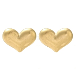Ion Plating(IP) 304 Stainless Steel Heart Stud Earrings&nbsp;EJEW-C099-12G