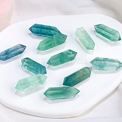 Double Point Tower Natural Fluorite Healing Stone Wands&nbsp;PW-WG90298-01