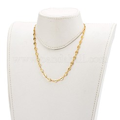 Brass Coffee Bean Chain Necklaces&nbsp;NJEW-JN03407