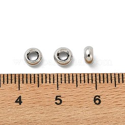 シェグレイスの真鍮ビーズ  ロンデル  カドミウムフリー＆ニッケルフリー＆鉛フリー  プラチナメッキ  5x2.5mm  穴：2mm&nbsp;XGR0117P-124P