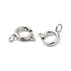 変色しない304ステンレススチールスプリングリング留め具  リング  9x11.5x4mm  穴：2.5mm&nbsp;STAS-Q215-45P-01