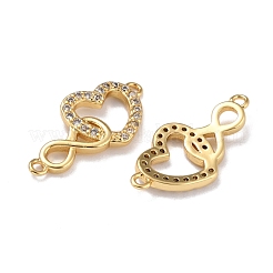 Brass Micro Pave Clear Cubic Zirconia Links Connectors&nbsp;ZIRC-A021-72G