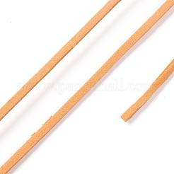 45m フェイクスエードコード  フェイクレース  オレンジ  2~2.5x1.5~2mm  約50ヤード（45m）/ロール&nbsp;LW-M003-18