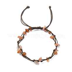 5Pcs 5 Style Natural & Synthetic Mixed Gemstone Chips Braided Bead Bracelets Set&nbsp;BJEW-TA00348